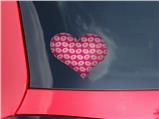 Donuts Hot Pink Fuchsia - I Heart Love Car Window Decal 6.5 x 5.5 inches