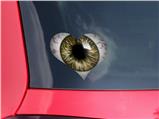 Eyeball Orange - I Heart Love Car Window Decal 6.5 x 5.5 inches