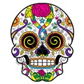 Sugar Skull 52 47x58 inch - Fabric Wall Skin Decal