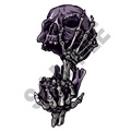 Skull Broken Jaw 47x90 inch - Fabric Wall Skin Decal