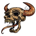 Skull Deamon 09 47x44 inch - Fabric Wall Skin Decal